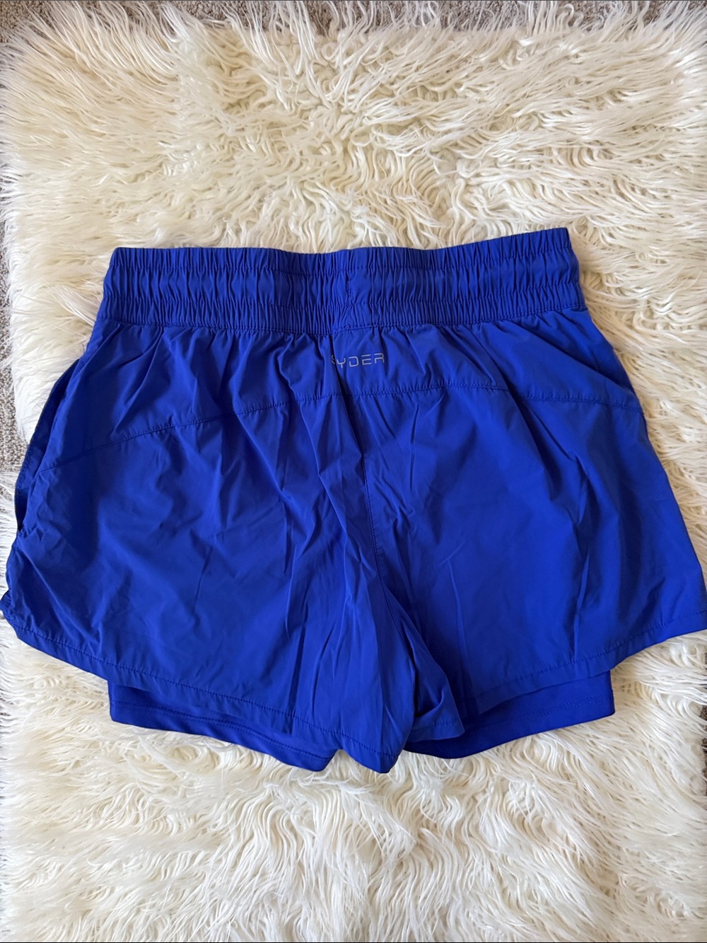 Spyder Active Woven Lined Athletic Shorts Blue